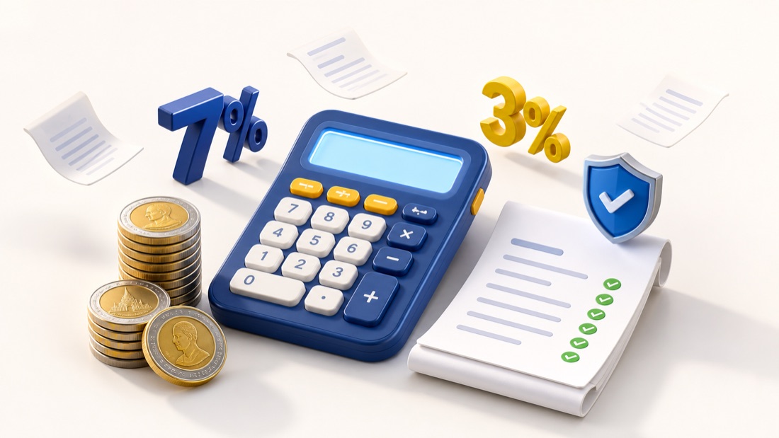 เครื่องคิดเลข VAT และหัก ณ ที่จ่าย